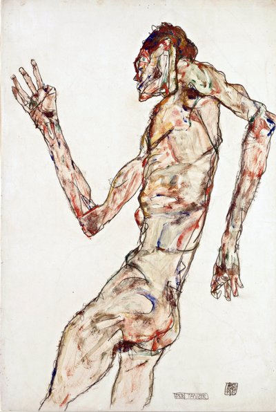 De danseres door Egon Schiele