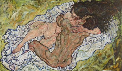 De omhelzing, 1917 door Egon Schiele