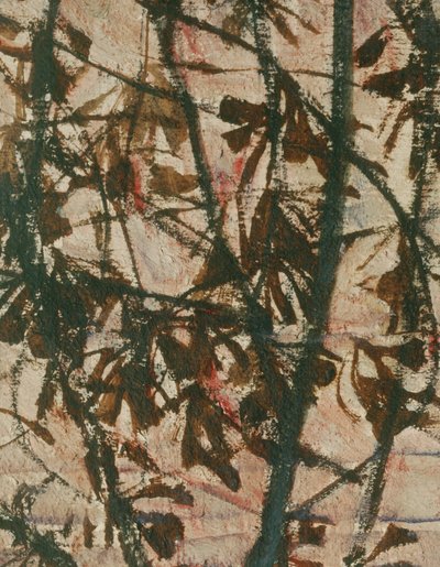 Versinkende Sonne (olieverf op doek) door Egon Schiele