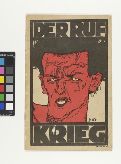 Tijdschrift "Der Ruf" - specialnummer "Oorlog" door Egon Schiele