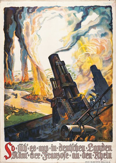 Propagandaposter uit de Eerste Wereldoorlog door Egon Tschirch
