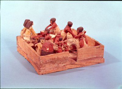 Keukenscène met acht figuren, Beni Hasan door Egyptian