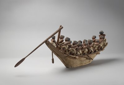 Model van een begrafenisboot, uit Beni Hasan, waarschijnlijk Middenrijk, c.2060-1786 door Egyptian