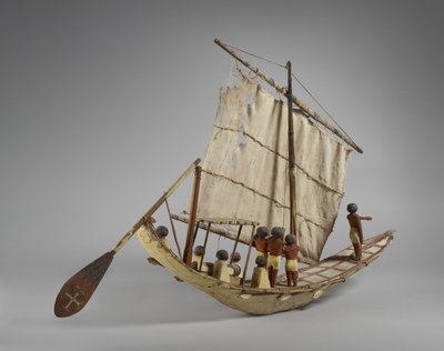 Model van een grafboot, uit Beni Hasan, waarschijnlijk Middenrijk, ca. 2060-1786 door Egyptian