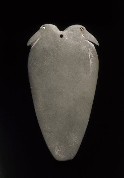 Palet met twee vogels, late Naqada II Periode tot vroege Naqada III Periode (3500-3050 v.Chr.) uit Edfu, provincie Aswan door Egyptian