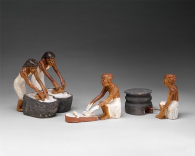 Bakkers en brouwers uit het graf van Meketre, ca. 1981-1975 v.Chr. door Egyptian 12th Dynasty