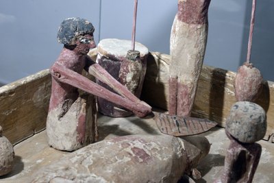 Detail van model van een slagerij, Egypte, ca. 2000-1700 v.Chr. door Egyptian 12th Dynasty