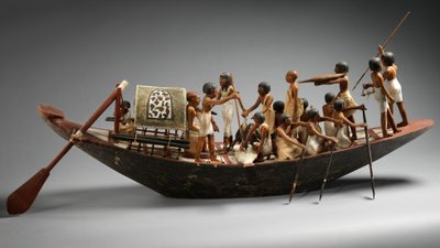 Model Sportboot uit het Graf van Meketre, c.1981-1975 v.Chr. door Egyptian 12th Dynasty