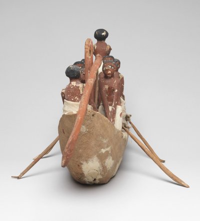 Model zeilboot uit het Graf van Khety (Beni Hasan) Middenrijk, ca. 2010 v.Chr. - 1950 v.Chr. door Egyptian 12th Dynasty