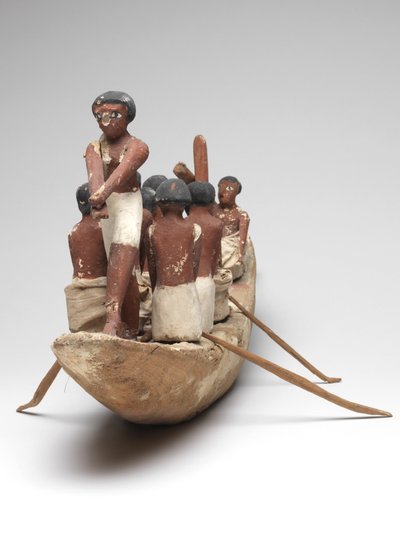 Modelzeilboot uit het graf van Khety (Beni Hasan) Middenrijk, ca. 2010 v.Chr. - 1950 v.Chr. door Egyptian 12th Dynasty