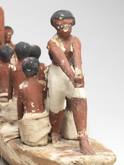 Modelzeilboot uit het graf van Khety (Beni Hasan) Middenrijk, ca. 2010 v.Chr. - 1950 v.Chr. door Egyptian 12th Dynasty