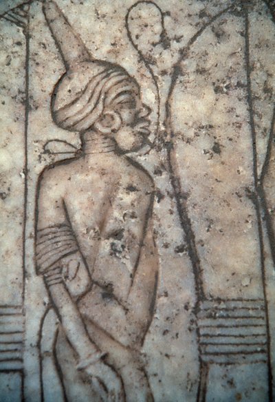 Nubische gevangene, reliëf Egyptische beschaving door Egyptian 12th Dynasty
