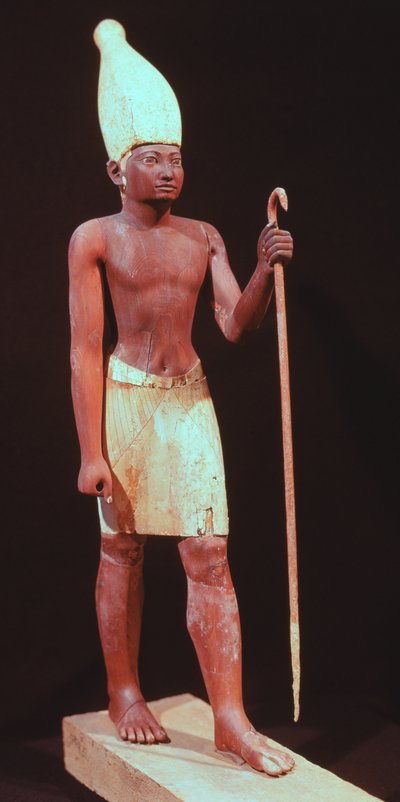 Standbeeld van Sesostris I (regeerde 1971-28 v.Chr.) met een witte kroon door Egyptian 12th Dynasty