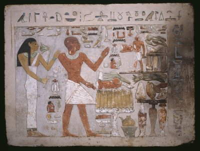 Muurfragment uit het Graf van Amenemhet en Zijn Vrouw Hemet door Egyptian 12th Dynasty
