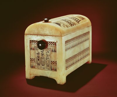 Kist, uit het graf van Toetanchamon, Nieuwe Koninkrijk door Egyptian 18th Dynasty
