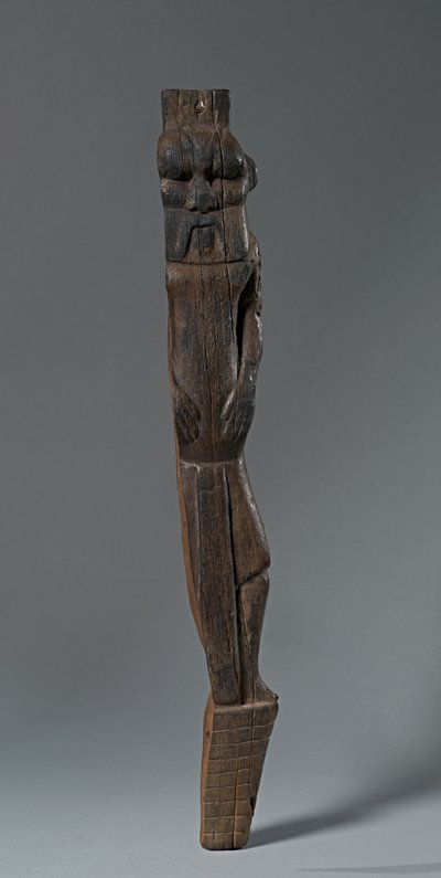 Stoel- of bedpoot met de god Bes, 1540-1296 v.Chr. door Egyptian 18th Dynasty