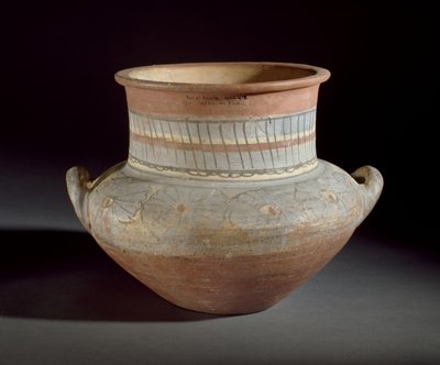 Versierde pot met handvatten, Amarna, 14e eeuw v.Chr. door Egyptian 18th Dynasty