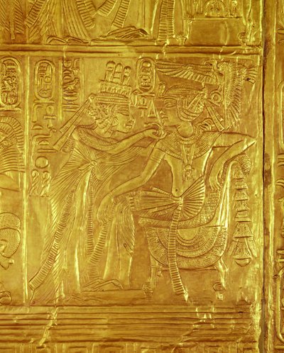 Detail van het Gouden Heiligdom, uit het graf van Toetanchamon door Egyptian 18th Dynasty