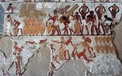 Egyptische antiquiteit: schilderij dat het graf van Rekhmire (TT100) siert, vizier van de 18e dynastie door Egyptian 18th Dynasty
