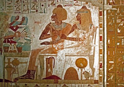 Oude Egyptische kunst: schildering in het graf van Userhat door Egyptian 18th Dynasty