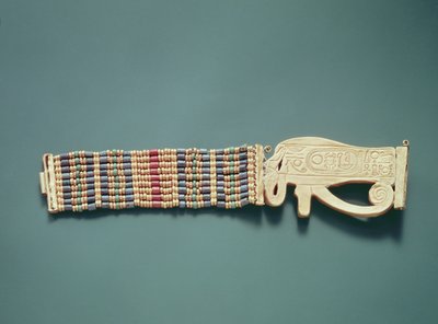 Flexibele kralenarmband, uit het Graf van Toetanchamon door Egyptian 18th Dynasty