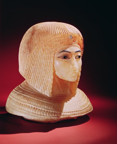 Hoofd van een vrouw, vermoedelijk prinses Kiya door Egyptian 18th Dynasty