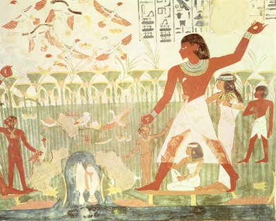 Jagen en vissen, uit het graf van Nakht door Egyptian 18th Dynasty