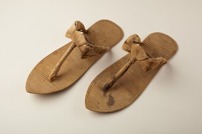 Paar sandalen, ca. 1390-52 door Egyptian 18th Dynasty