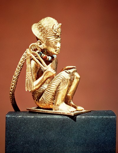 Hanger die Amenophis III voorstelt, uit het graf van Toetanchamon door Egyptian 18th Dynasty