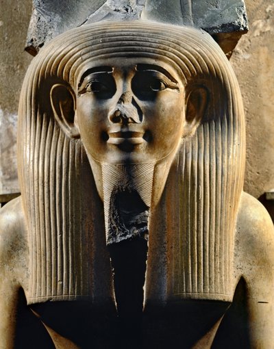 Farao Amenophis II (kalksteen) door Egyptian 18th Dynasty