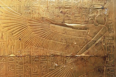 Reliëf van achterpaneel van tweede grafkapel, Schatten van Toetanchamon, Egypte, Egyptische beschaving, Nieuwe Koninkrijk, Dynastie XVIII door Egyptian 18th Dynasty