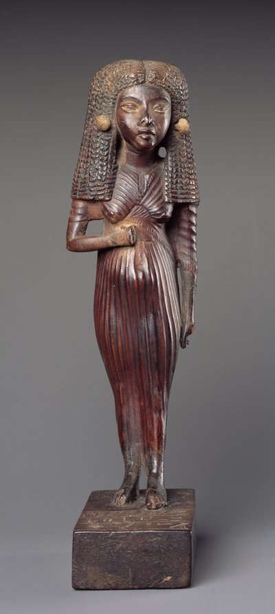 Beeldje van de Dame Mi staand, uit Medinet Ghurab, Amarna Periode, Nieuwe Koninkrijk door Egyptian 18th Dynasty