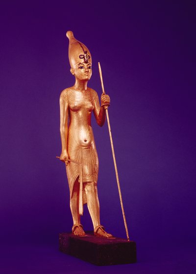 Beeldje van de koning, uit het graf van Toetanchamon door Egyptian 18th Dynasty