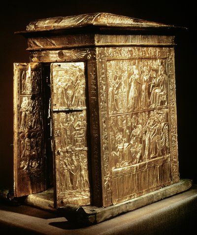 De gouden schrijn van Toetanchamon door Egyptian 18th Dynasty