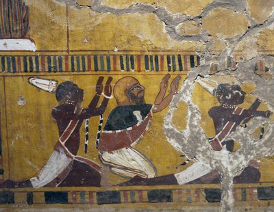 De onderworpen volkeren, Nubiërs, Libiërs en Aziaten, schilderij uit het Graf van Amenhotep III in Thebe, Egyptische beschaving, Nieuwe Rijk, 18e Dynastie door Egyptian 18th Dynasty