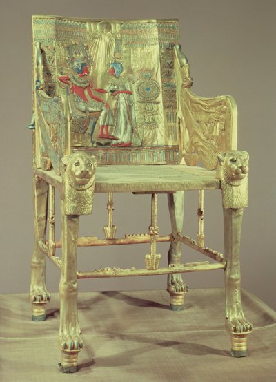 De troon van Toetanchamon door Egyptian 18th Dynasty