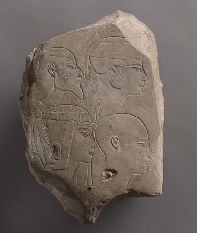 Proefstuk bewerkt aan beide zijden, ca. 1391-1353 v.Chr. door Egyptian 18th Dynasty