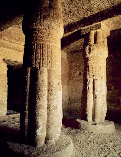 Uitzicht op de grafkapel van Meryre door Egyptian 18th Dynasty