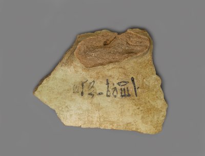 Wijnlabel, gevonden in het paleis van Amenhotep III, Thebe, Nieuw Koninkrijk door Egyptian 18th Dynasty