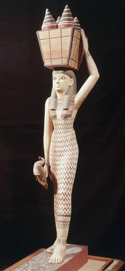 Vrouw die offers draagt, Nieuwe Koninkrijk door Egyptian 18th Dynasty