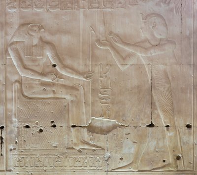 Bas-reliëf, tempel van Seti I, Abydos, Egypte door Egyptian 19th Dynasty