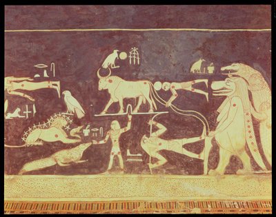 Constellaties, uit de grafkamer van het graf van Seti I, Nieuwe Koninkrijk, 1294-1279 v.Chr. (muurschildering) door Egyptian 19th Dynasty