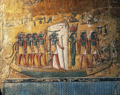 Egypte, Luxor, Oud Thebe, Vallei der Koningen, graf van Seti I, fresco