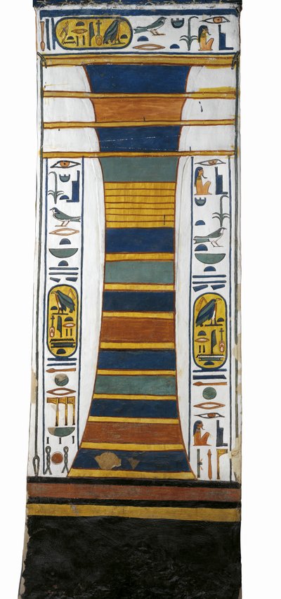 Egypte, Thebe, Luxor, Vallei der Koninginnen, Graf van Nefertari, Djed-pilaar die de ruggengraat van Osiris voorstelt met wedergeboorte merg erin, uit de 19e dynastie door Egyptian 19th Dynasty
