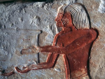 Reliëf met dragers, graf van Leteya, Saqqara, Egypte, Egyptische beschaving, Nieuwe Rijk, Dynastie XIX door Egyptian 19th Dynasty