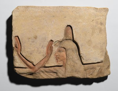 Plaquette die een vrouw met een wierookkegel uitbeeldt, Nieuwe Koninkrijk, ca. 1352-1336 v.Chr. door Egyptian 19th Dynasty