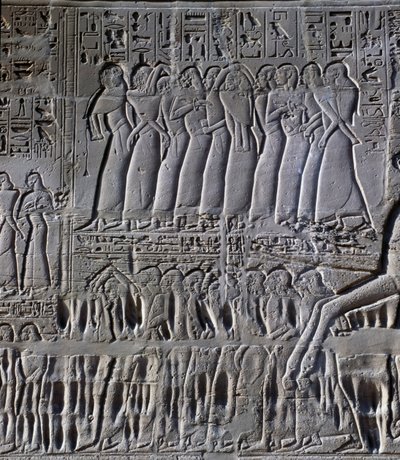 De gevangenen (detail) door Egyptian 19th Dynasty