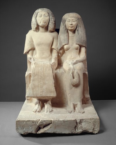 Yuny en zijn vrouw Renenutet, ca. 1280 v.Chr. door Egyptian 19th Dynasty