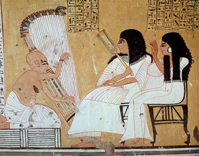 Muzikanten (fresco) door Egyptian 20th Dynasty
