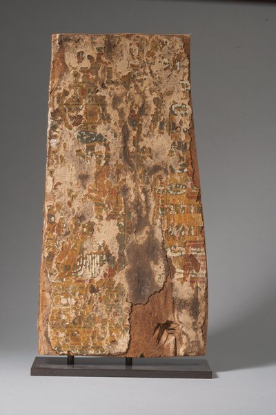 Achterkant van sarcofaag paneel, Derde Tussenperiode (beschilderd hout) door Egyptian 21st Dynasty